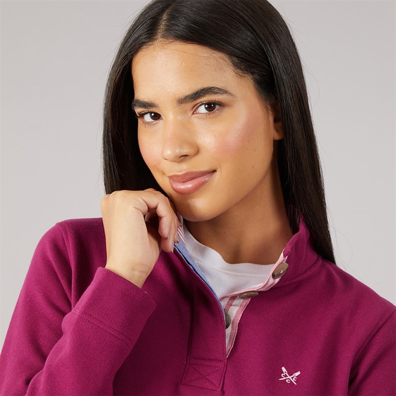 Womens Pique Padstow Sweatshirt Boysenberry - Image 3