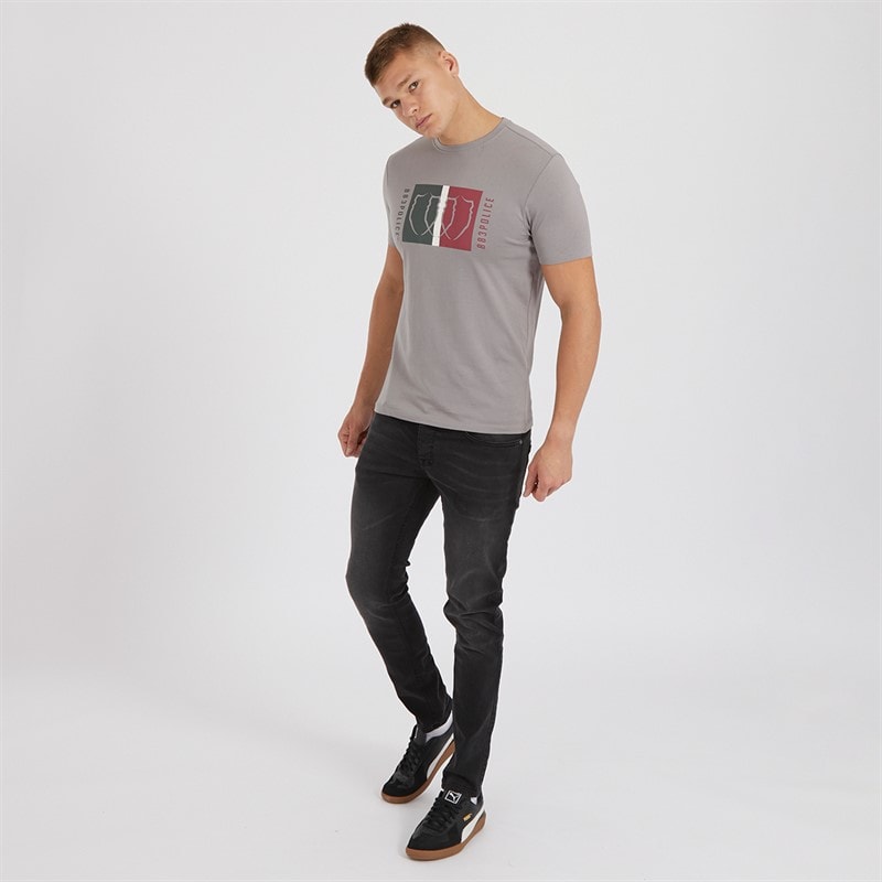 Mens Buraca Slim Fit Jeans Charcoal - Image 4