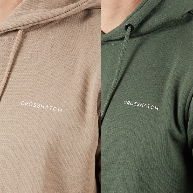 Mens Traymax Two Pack Hoodies Khaki/Stone - Image 3