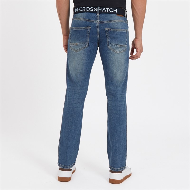 Mens Princed Straight Fit Jeans Stone Wash - Image 2