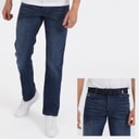 Mens Princed Straight Fit Jeans Dark Wash