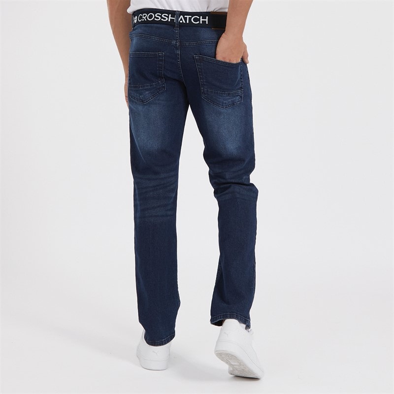 Mens Princed Straight Fit Jeans Dark Wash - Image 2