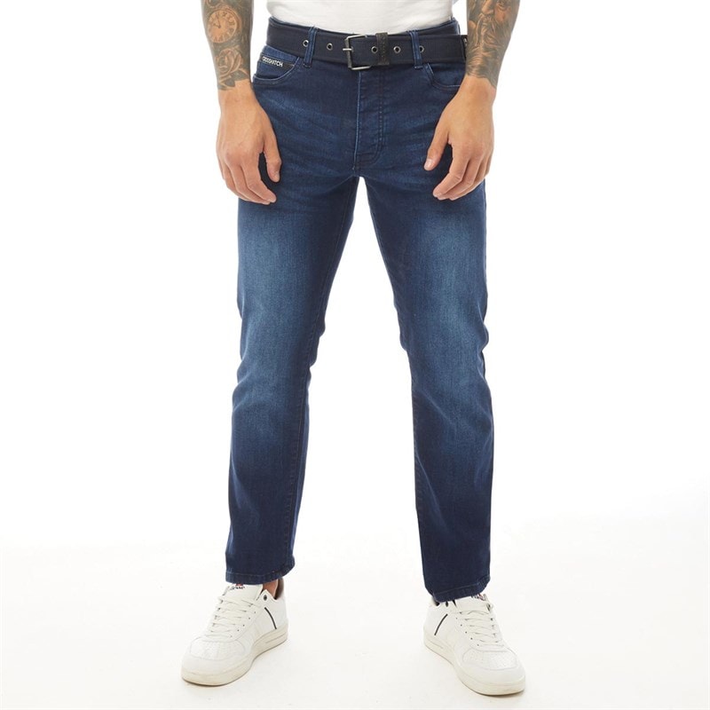 Mens Princed Straight Fit Jeans Dark Wash - Image 3