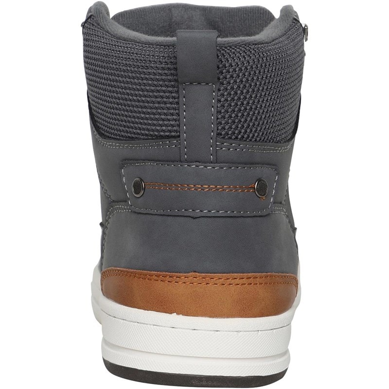 Mens Staiger Hi-Top Trainers Grey - Image 3