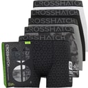 Mens Buzzard Five Pack Boxers Black/Pattern/Grey Marl/Pattern/Dark Grey