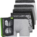 Mens Buzzard Five Pack Boxers Grey Marl/Pattern/Dark Grey/Pattern/Black