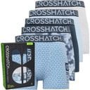 Mens Buzzard Five Pack Boxers Navy/Pattern/Grey Marl/Pattern/Light Blue