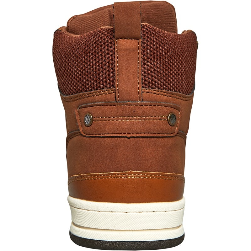 Mens Staiger Hi-Top Trainers Tan - Image 3
