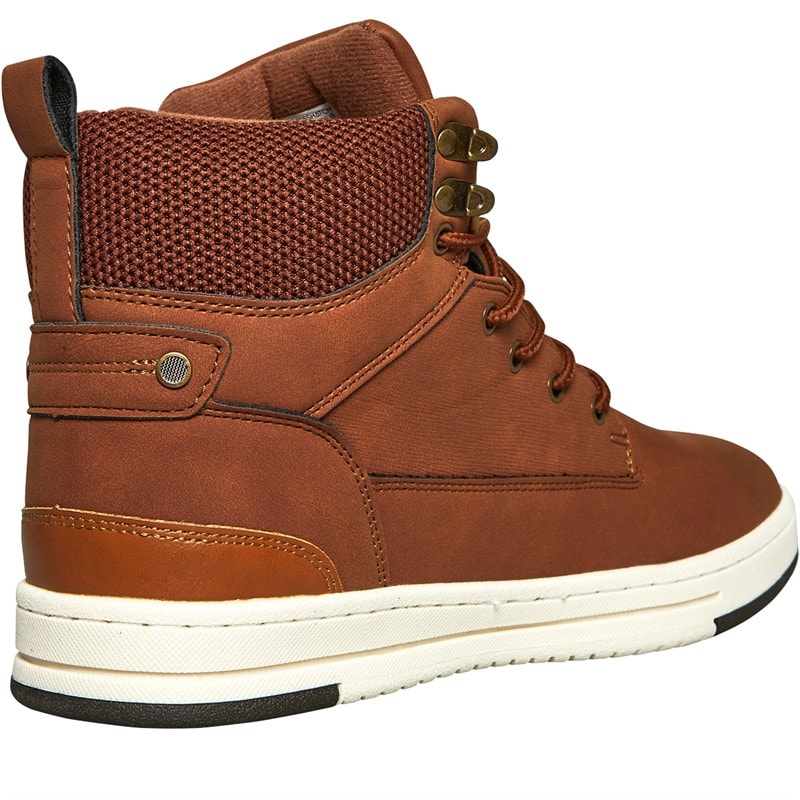 Mens Staiger Hi-Top Trainers Tan - Image 5