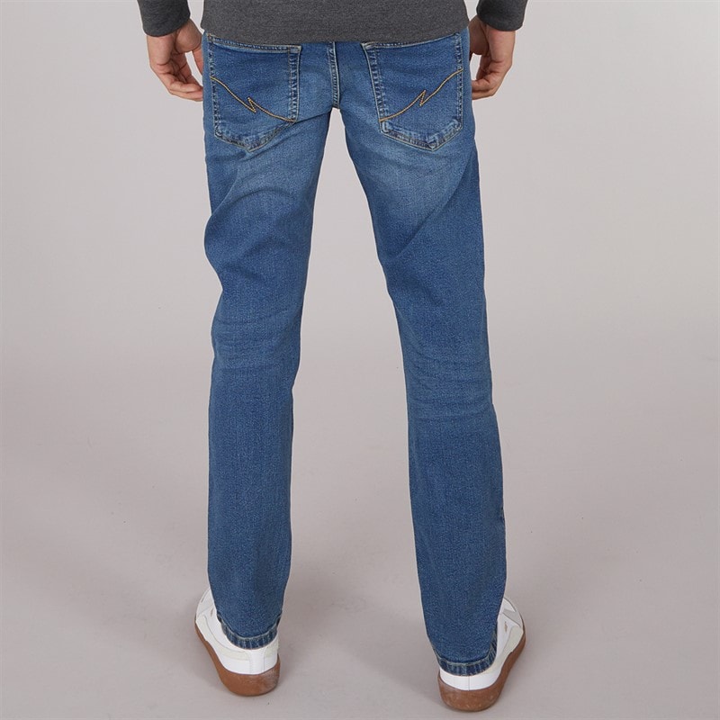 Mens Bandol Straight Fit Jeans Stone Wash - Image 2