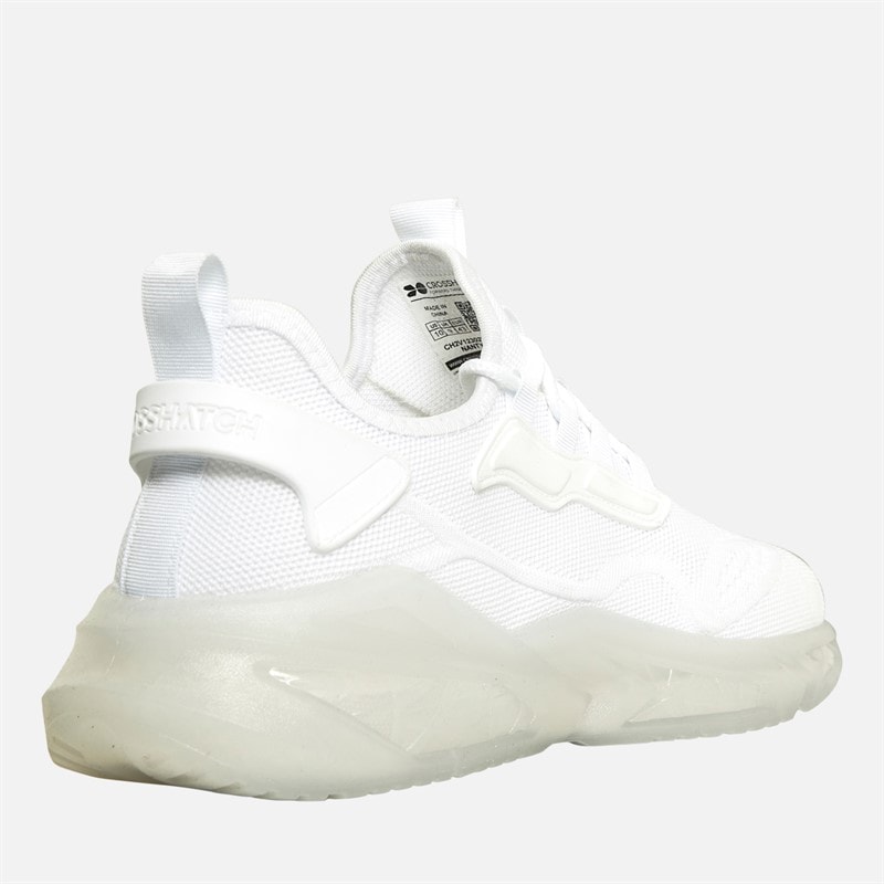 Mens Nantycaws Trainers White Mono - Image 5