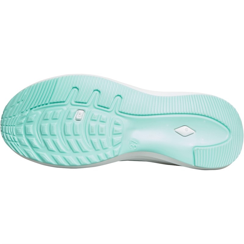 Womens Ridgeway Trainers White/Green - Image 2