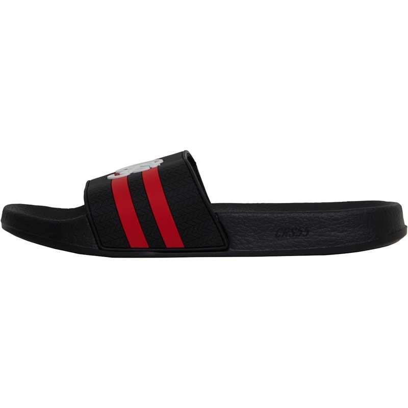 Mens Hamlax Sliders Black/Red - Image 2