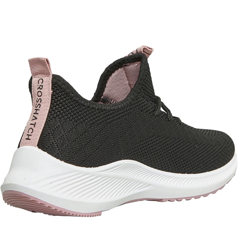 Womens Ridgeway Trainers Black/Pink - Image 5