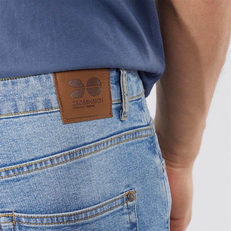 Mens Bandol Straight Fit Jeans Light Wash - Image 3