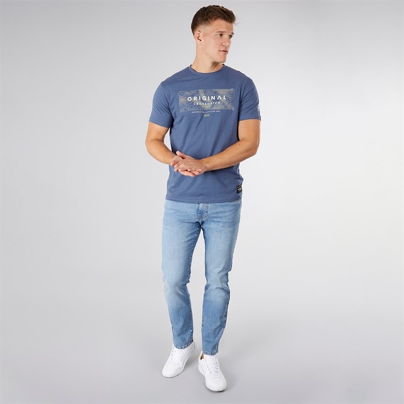 Mens Bandol Straight Fit Jeans Light Wash - Image 4