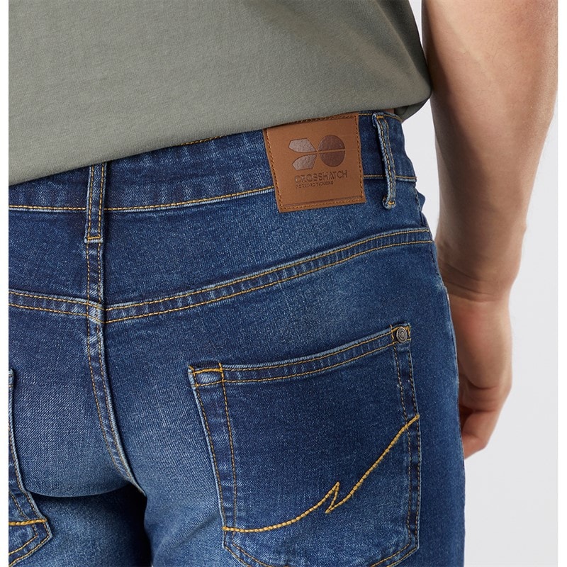 Mens Bandol Straight Fit Jeans Dark Wash - Image 3