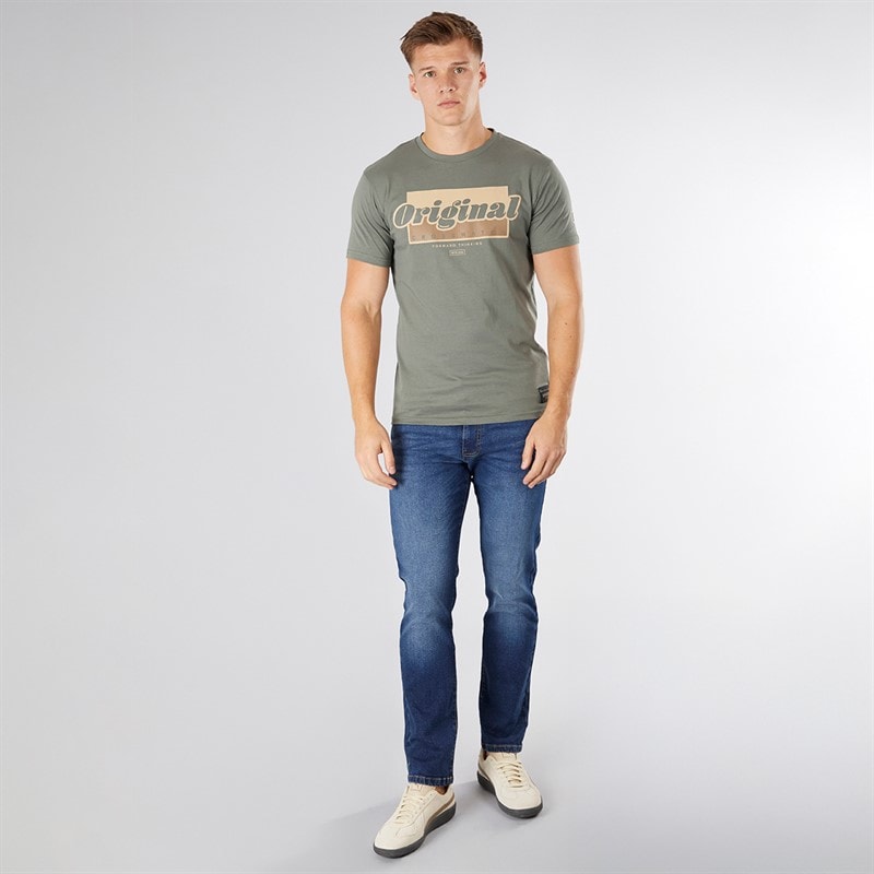 Mens Bandol Straight Fit Jeans Dark Wash - Image 4