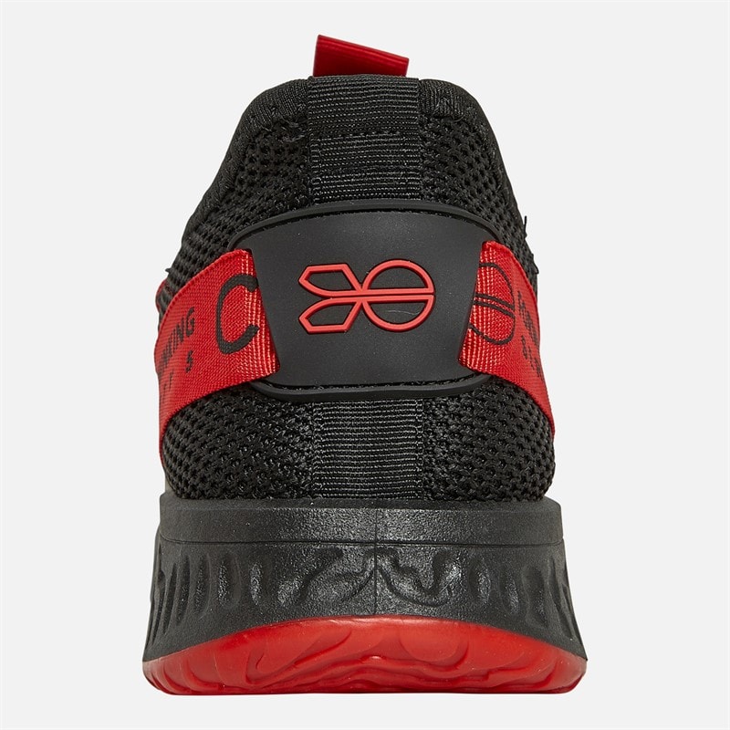 Junior Boys Ceaze Trainers Black/Red - Image 3