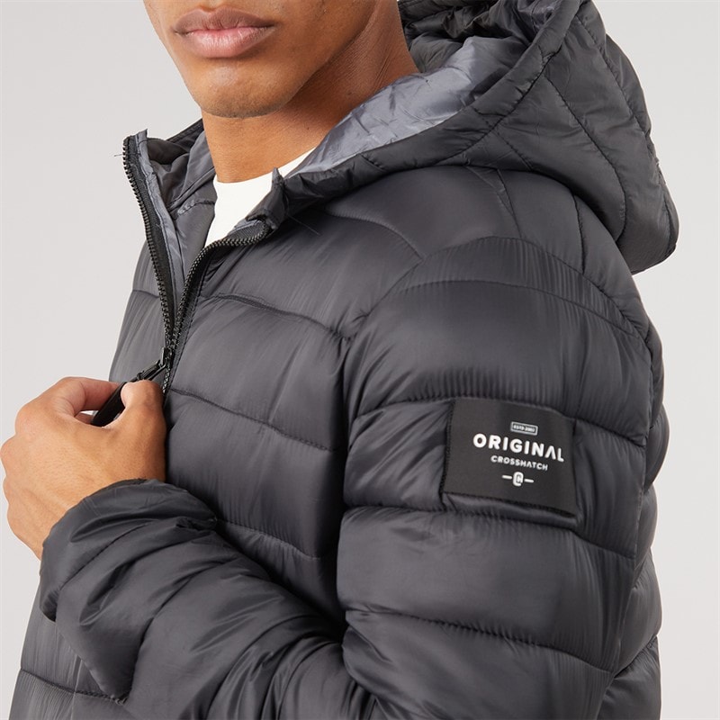 Mens Gattering Puffer Jacket Black - Image 3