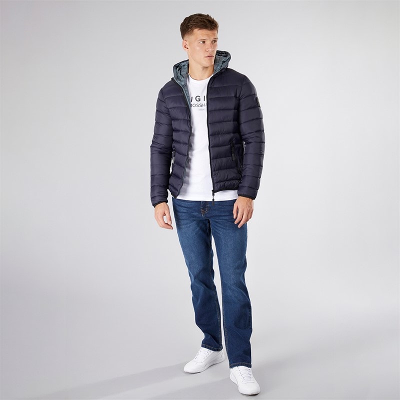 Mens Gattering Puffer Jacket Midnight - Image 4