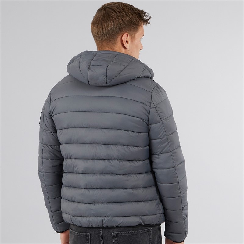 Mens Gattering Puffer Jacket Charcoal - Image 2