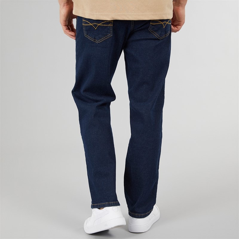 Mens Detendu Relaxed Fit Jeans Raw - Image 2