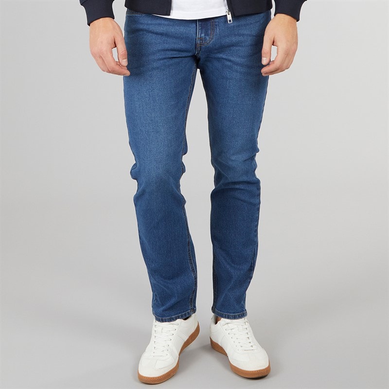 Mens Draker Straight Jeans Mid Wash - Image 1