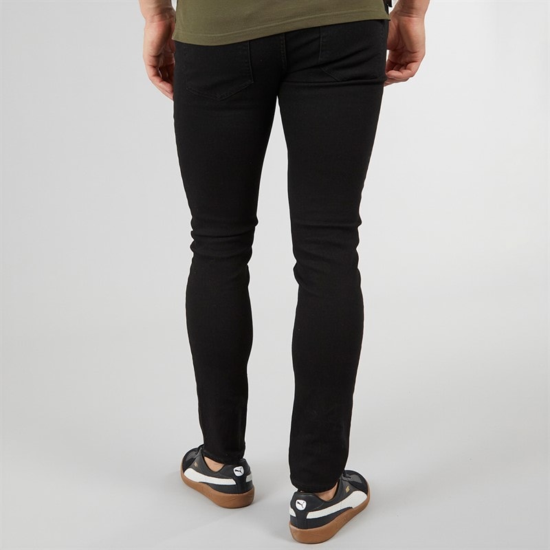 Mens Durtan Slim Fit Jeans Black Wash - Image 2