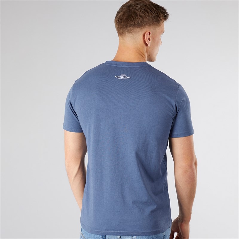 Mens Mappedout T-Shirt Denim - Image 2