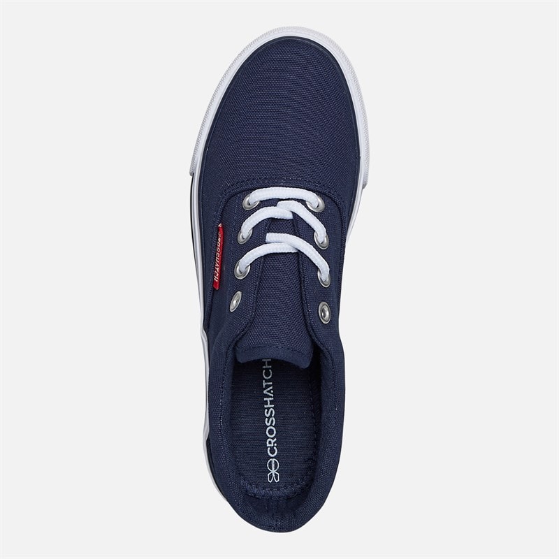Junior Boys Skywalk Canvas Pumps Navy - Image 4