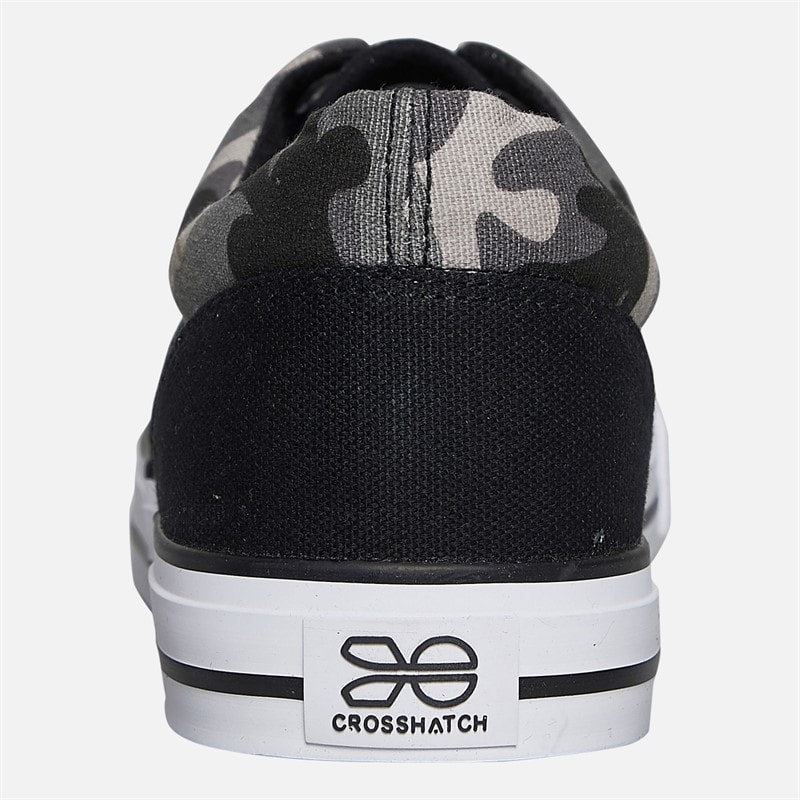 Mens Skywalk Canvas Pumps Black Camo/Black - Image 3