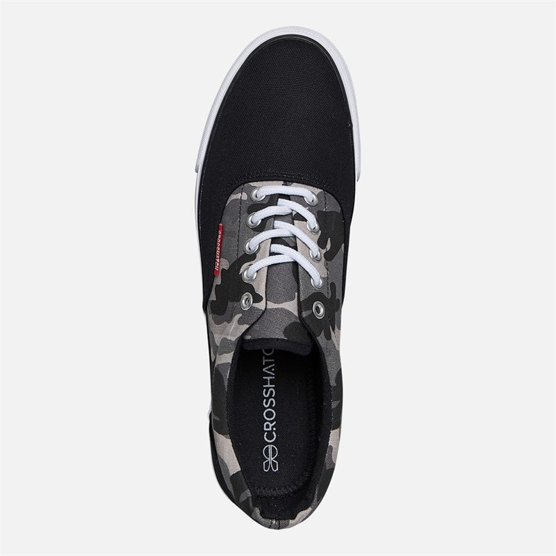 Mens Skywalk Canvas Pumps Black Camo/Black - Image 4