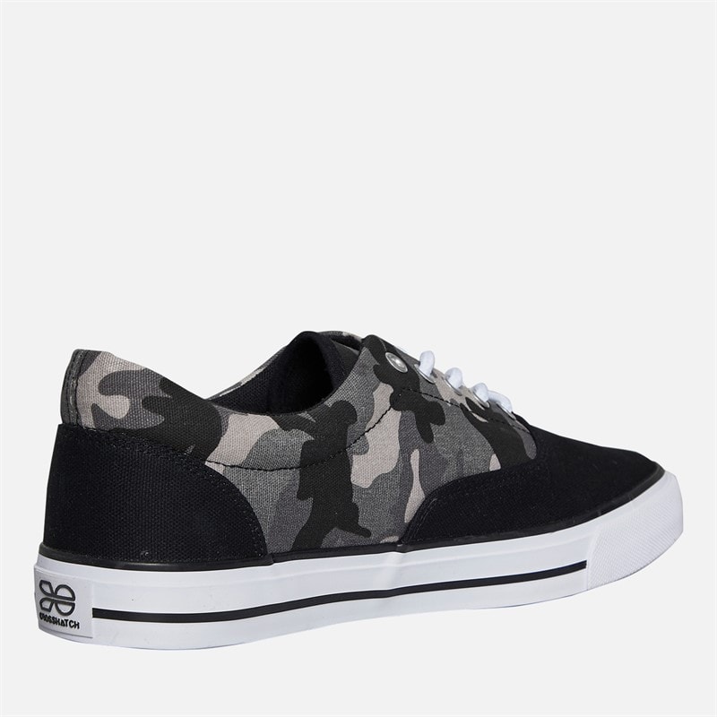 Mens Skywalk Canvas Pumps Black Camo/Black - Image 5