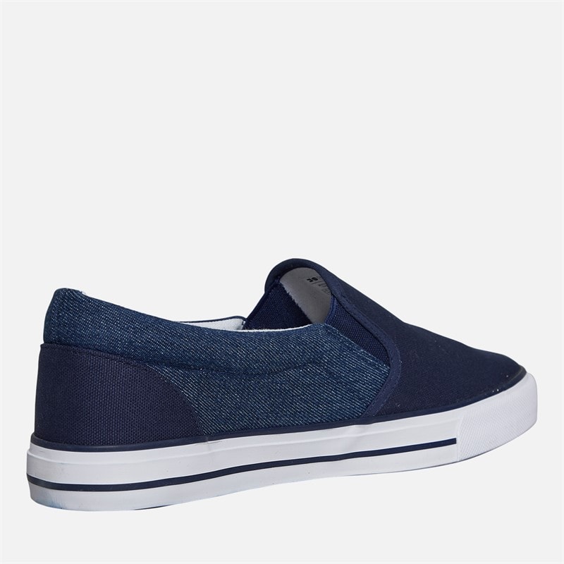 Mens Ramp Slip On Canvas Pumps Navy/Dark Chambray - Image 5