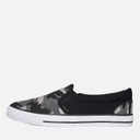 Mens Ramp Slip On Canvas Pumps Black Camo/Black