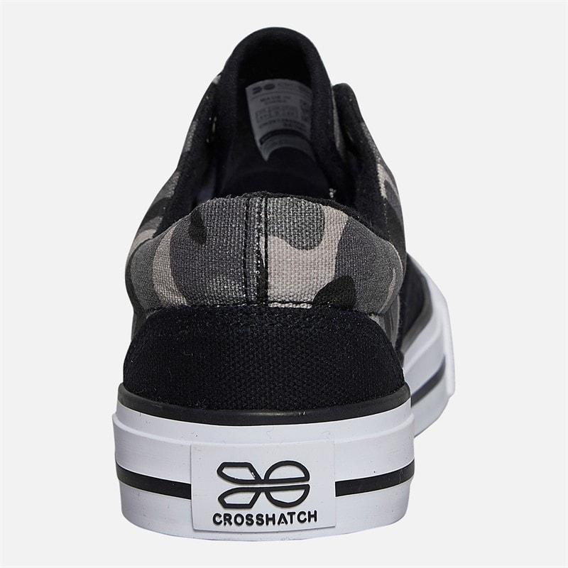 Junior Boys Skywalk Canvas Pumps Black Camo - Image 3