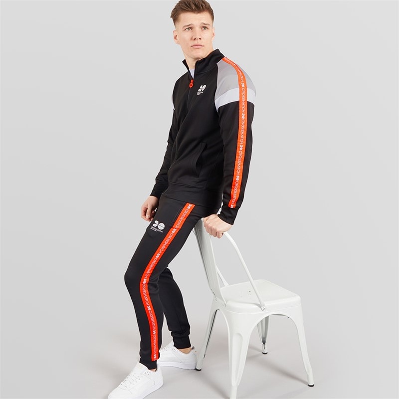 Crosshatch Mens Casatrack Tracksuit Black