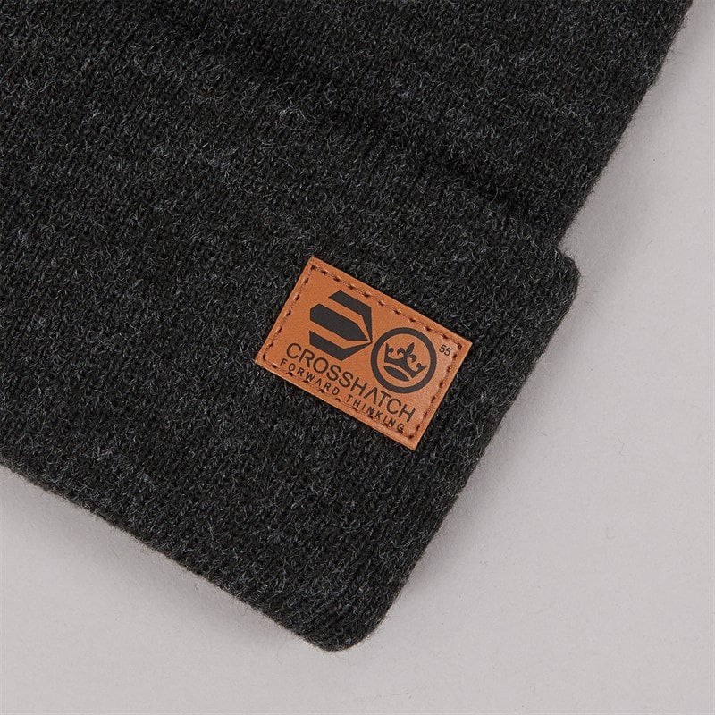 Mens 3M Thinsulate Beanie Charcoal Mix - Image 2