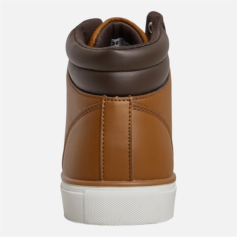 Mens Welltore Hi Top Trainers Brown - Image 3