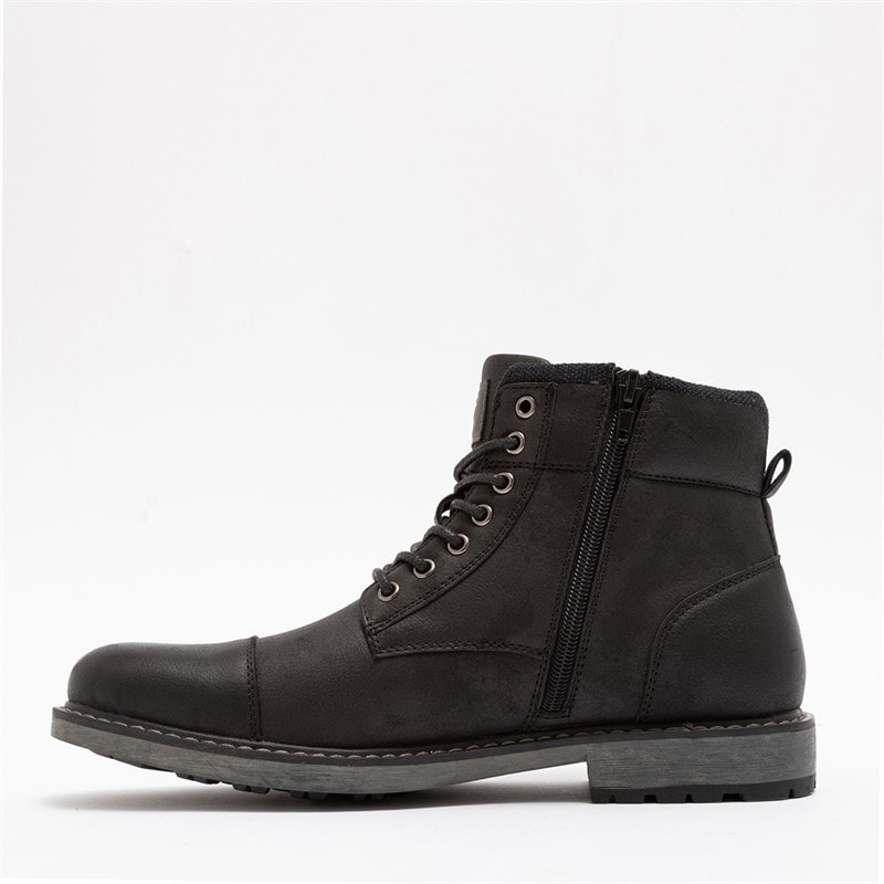 Mens Barrie Strap Work Boots Black - Image 3