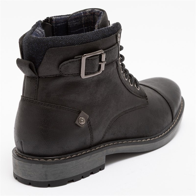 Mens Barrie Strap Work Boots Black - Image 4