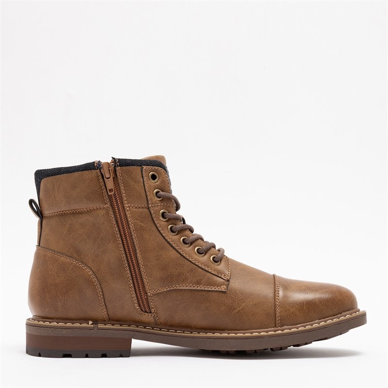 Mens Barrie Strap Work Boots Tan - Image 3