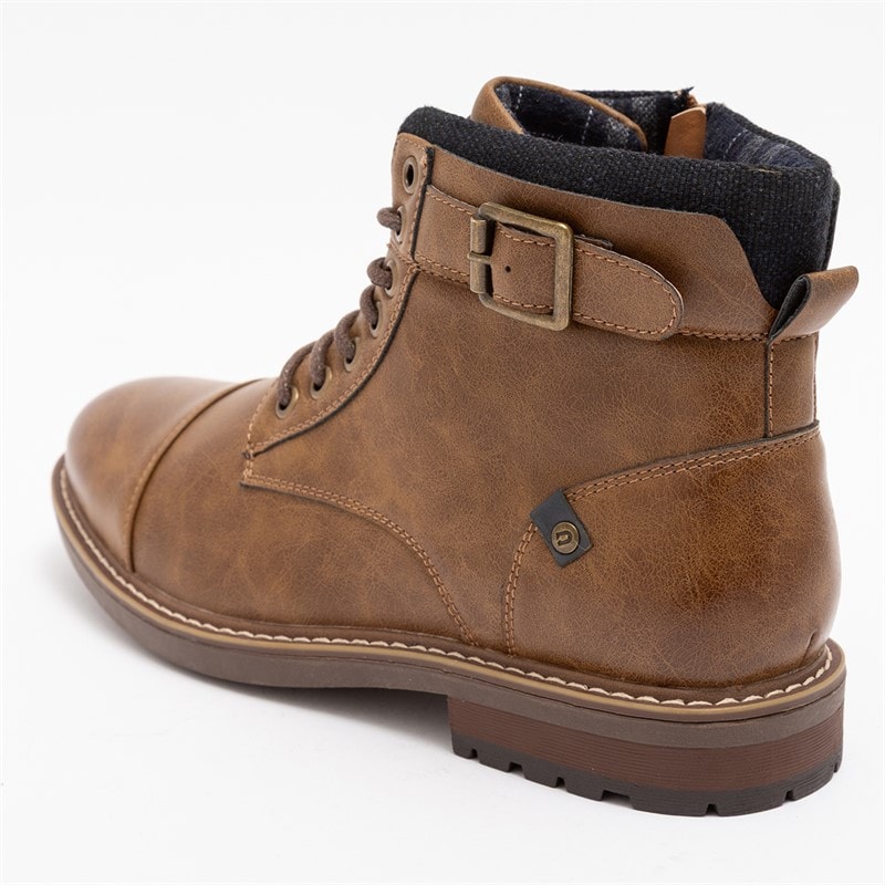 Mens Barrie Strap Work Boots Tan - Image 4