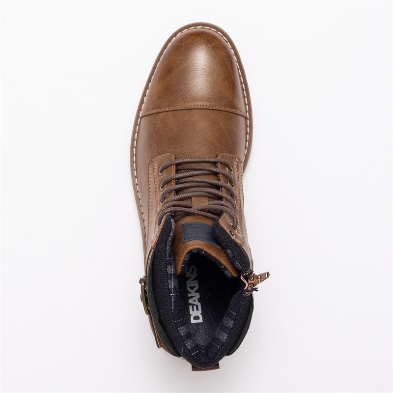 Mens Barrie Strap Work Boots Tan - Image 5