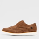 Mens Karl Brogue Shoes Tan
