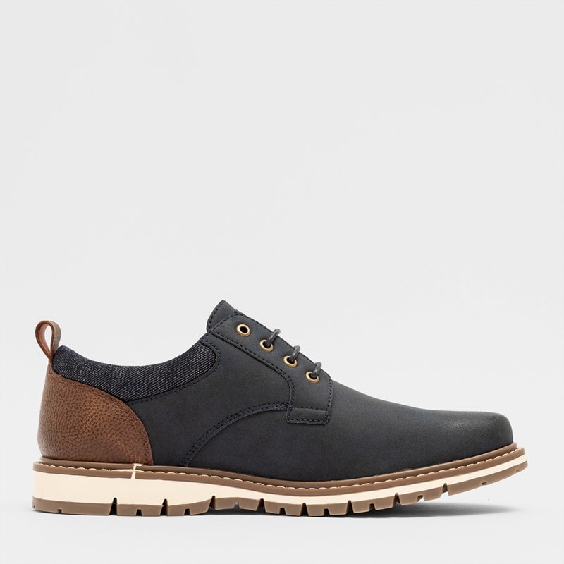 Mens Cambridge Shoes Navy/Tan - Image 3
