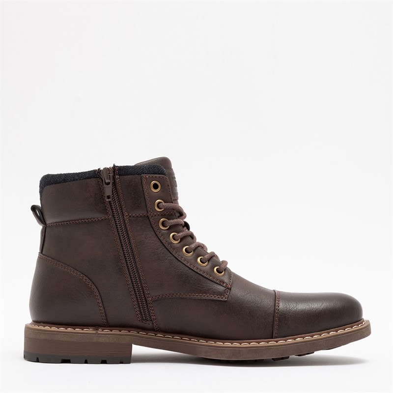 Mens Barrie Strap Work Boots Brown - Image 3