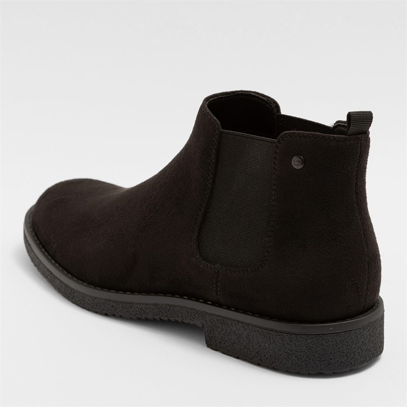 Mens Oakwood Chelsea Boots Black Suede - Image 3