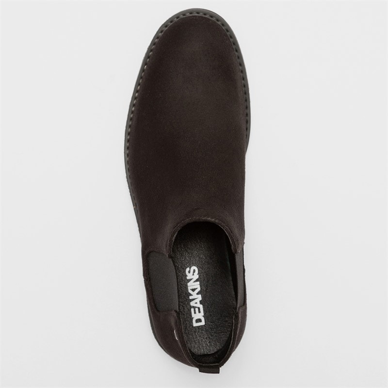 Mens Oakwood Chelsea Boots Black Suede - Image 4